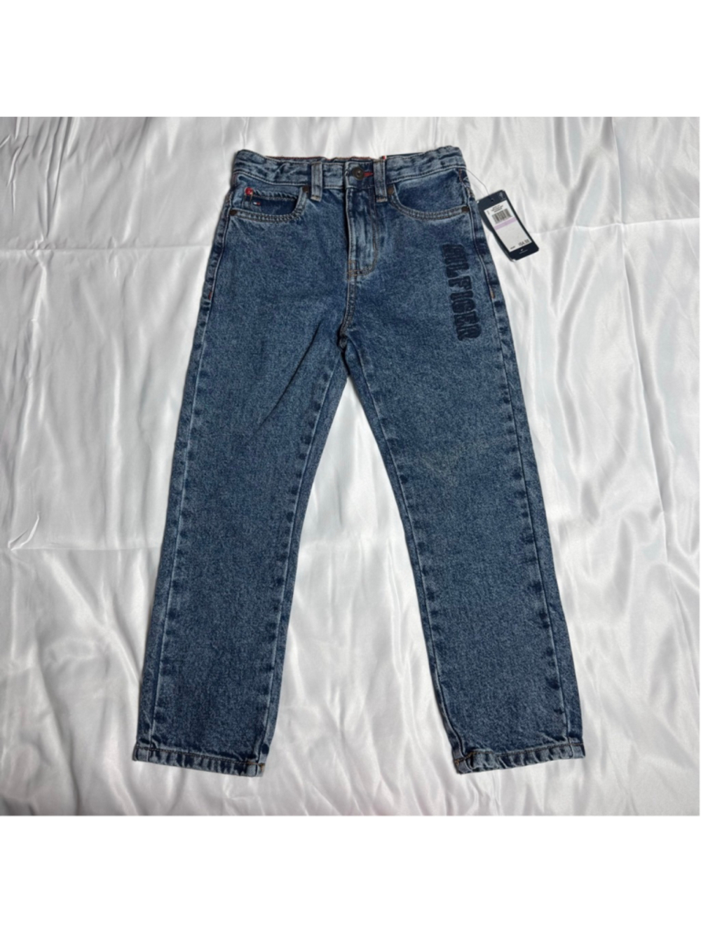 Boys Tommy Hilfiger Blue Relaxed Tapered Jeans Size 6